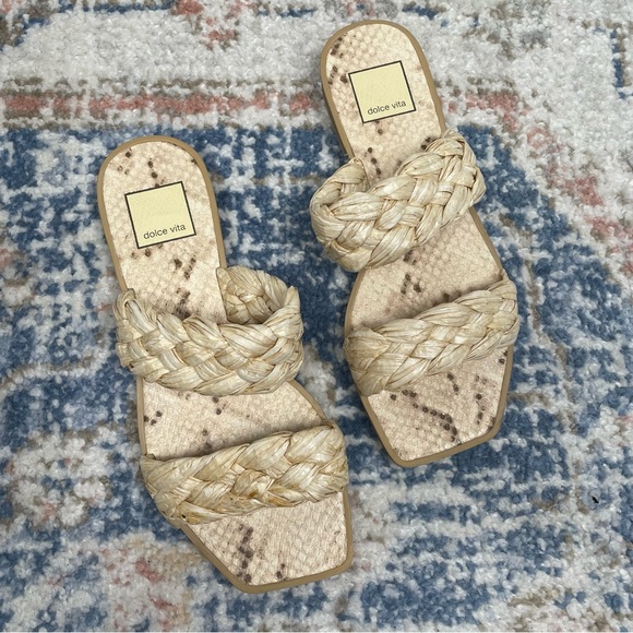 Dolce Vita Indy Raffia Sandals Women’s Size 6 - Picture 2 of 9